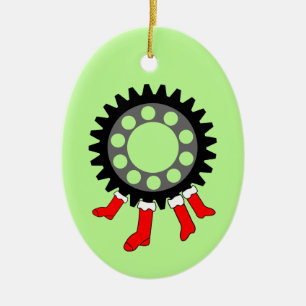 Ornamento De Cerâmica Meias de Natal Mecânicas