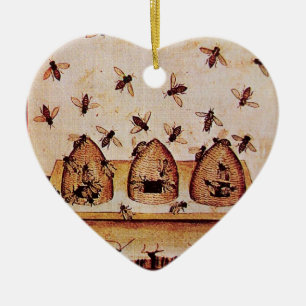 Ornamento De Cerâmica MEL BEE, BEEKEPER Heart