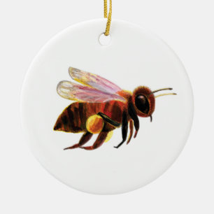 Ornamento De Cerâmica Mel Bee Voando  