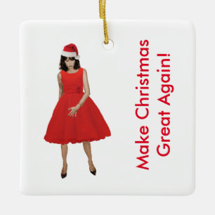 Ornamento De Cerâmica Melania, Faça Excelente De Natal De Novo!