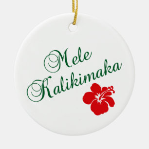 Ornamento De Cerâmica Mele Kalikimaka