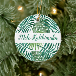 Ornamento De Cerâmica Mele Kalikimaka Tipografia de Natal