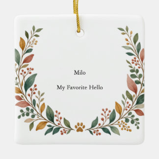 Ornamento De Cerâmica Melhor Amiga Cerâmica Botânica Quadrada