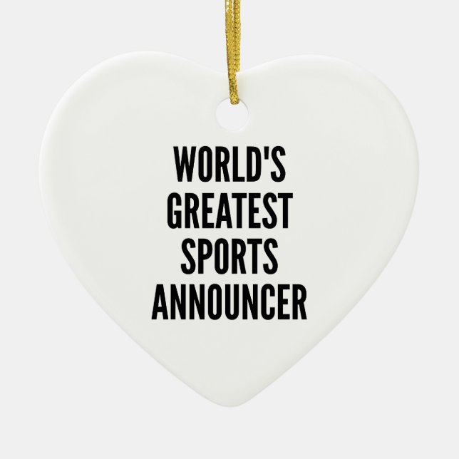 Ornamento De Cerâmica Melhor Anunciante Esportivo do Mundo (Frente)