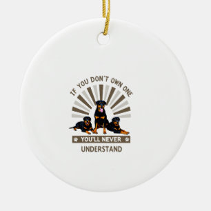 Ornamento De Cerâmica Melhor Arte de Rottweiler Para Homens Mulheres Cri