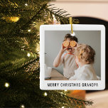 Ornamento De Cerâmica Melhor Avô Moderno Presente de Natal De Bela Bela<br><div class="desc">Melhor Avô Moderno Presente de Natal De Bela Bela</div>