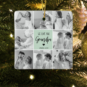 Ornamento De Cerâmica Melhor Avô Simples Moderno, Alguma Vez Pastel Mint