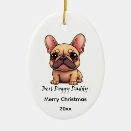 Ornamento De Cerâmica Melhor Cachorro Papai Frenchie Bulldog Francês Pet