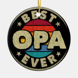 Ornamento De Cerâmica Melhor Dia de os pais Opa Ever Retro Vintage