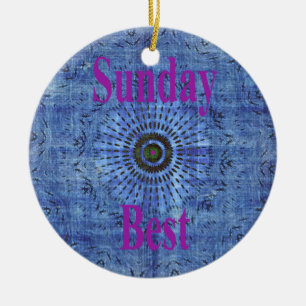 Ornamento De Cerâmica Melhor Domingo