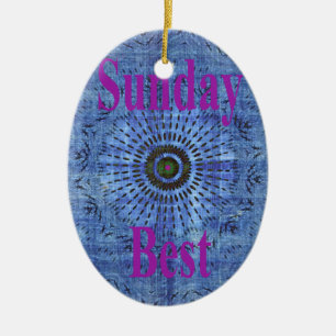 Ornamento De Cerâmica Melhor Domingo