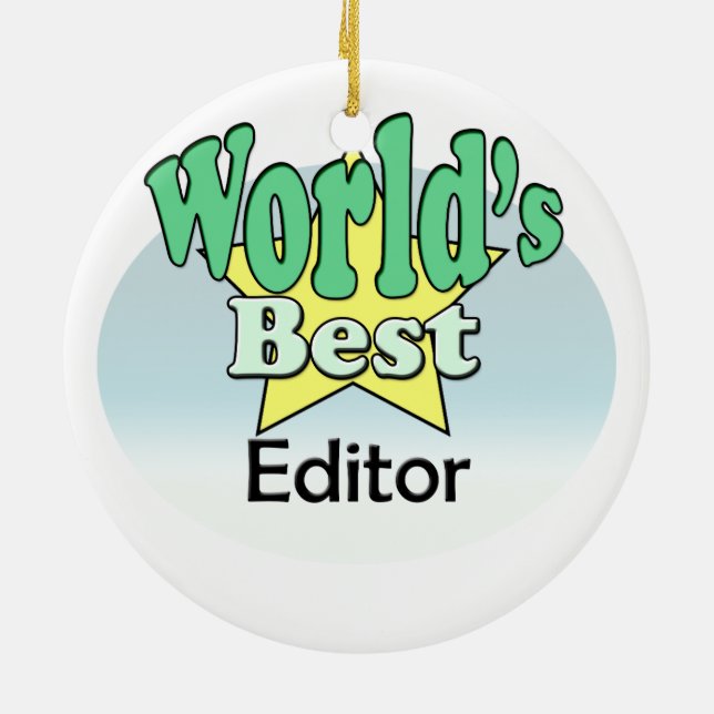 Ornamento De Cerâmica Melhor Editor do Mundo (Traseira)