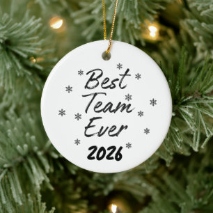 Ornamento De Cerâmica Melhor Equipe de Sempre Colega de Trabalho 
