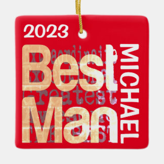 Ornamento De Cerâmica Melhor Homem Extraordinário PERSONALIZADO