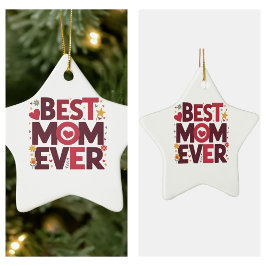 Ornamento De Cerâmica Melhor Mãe, Dia de as mães De Corações Bonitos