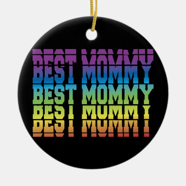 Ornamento De Cerâmica Melhor Mamãe (Frente)