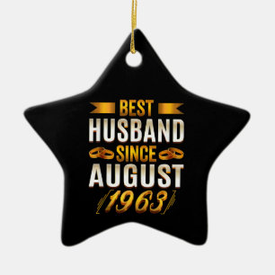 Ornamento De Cerâmica Melhor marido desde agosto de 1963 57. º anivers