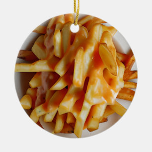 Ornamento De Cerâmica Melhor Natal Cheesy Fritas de queijo com fungos