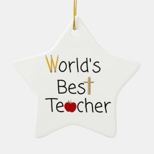 Ornamento De Cerâmica Melhor oferta escolar Legal de professores do mund
