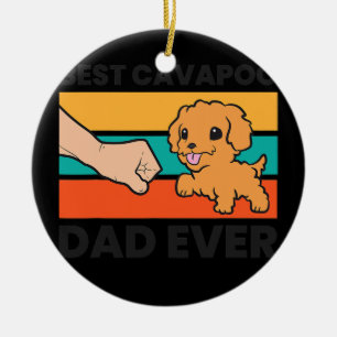 Ornamento De Cerâmica Melhor Pai Cavapoo Nunca Cavoodle Cavapoo