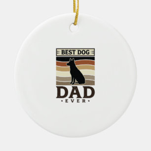 Ornamento De Cerâmica Melhor Pai de Cachorro de Todos os Tempos Design d