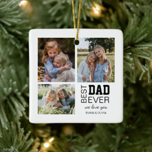 Ornamento De Cerâmica Melhor Pai Fotos Personalizadas