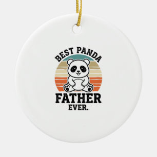 Ornamento De Cerâmica Melhor Pai Panda de Todos os Tempos Camisa Vintage