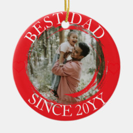 Ornamento De Cerâmica Melhor Pai Simples Feliz Natal