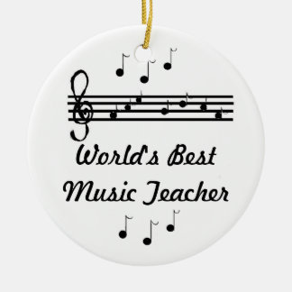 Ornamento De Cerâmica Melhor Professor de Música do Mundo