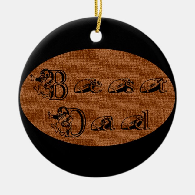 Ornamento De Cerâmica Melhor texto de futebol do Pai (Frente)