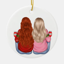 Ornamento De Cerâmica Melhores Amigos Para Sempre Personalizados