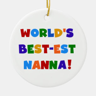 Ornamento De Cerâmica Melhores Camisetas Nanna de Nanna de Ninho Brilho