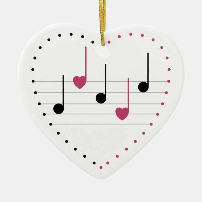 Ornamento De Cerâmica Melody of Love (Frente)