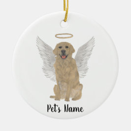 Ornamento De Cerâmica Memorial de Condolências Personalizado para Golden