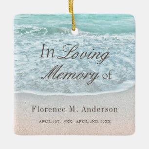 Ornamento De Cerâmica Memorial de Férias de Praia de Loving