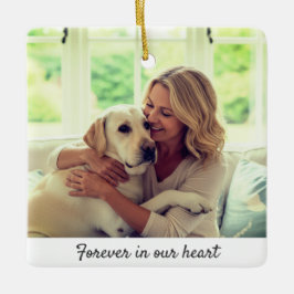 Ornamento De Cerâmica Memorial de Foto de Cachorro Personalizado Lembran