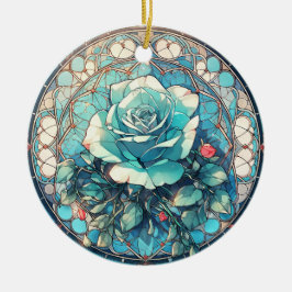 Ornamento De Cerâmica Memorial de Fotografia Floral