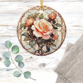 Ornamento De Cerâmica Memorial de Fotografia Floral