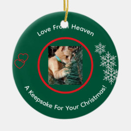 Ornamento De Cerâmica Memorial de Fotos de Gatos