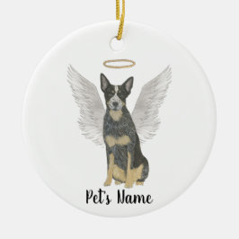 Ornamento De Cerâmica Memorial de Simpatia Blue Cattledog Heeler