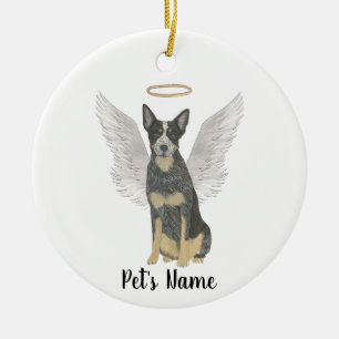 Ornamento De Cerâmica Memorial de Simpatia Blue Cattledog Heeler