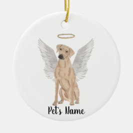 Ornamento De Cerâmica Memorial de Simpatia Rhodesian Ridgeback 