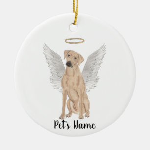 Ornamento De Cerâmica Memorial de Simpatia Rhodesian Ridgeback 