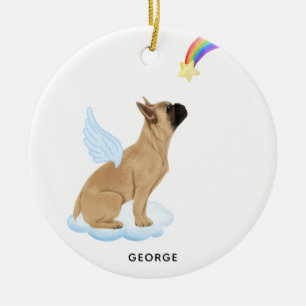Ornamento De Cerâmica Memorial do Cachorro Pet Personalizado do Anjo do