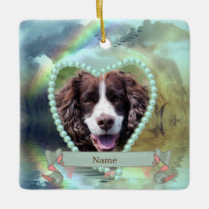 Ornamento De Cerâmica Memorial do Cão - personalizado
