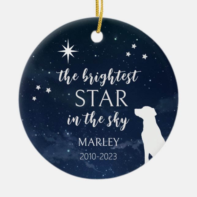 Ornamento De Cerâmica Memorial Fotográfico de Cachorro Caprichoso (Frente)