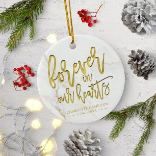 Ornamento De Cerâmica Memorial Fotográfico Personalizado Para Sempre Em 