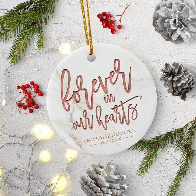 Ornamento De Cerâmica Memorial Fotográfico Personalizado Para Sempre Em  (Criador carregado)
