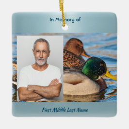 Ornamento De Cerâmica Memorial Keepsake Mallard Ducks Bird