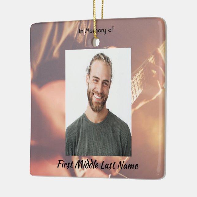 Ornamento De Cerâmica Memorial Keepsake Musician Piano Guitar (Esquerda)